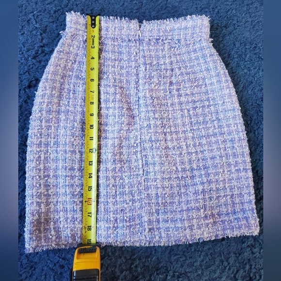 Ann Taylor blue and White Tweed Skirt Size 0P - Picture 2 of 5